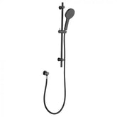 Fienza Hustle Hand Shower and Rail - Matte Black With Chrome Accents